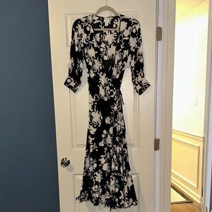 Johanna Ortiz x H&M orchid pattern wrap maxidress